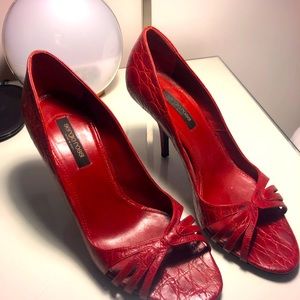 Red Sergio Rossi sandals.